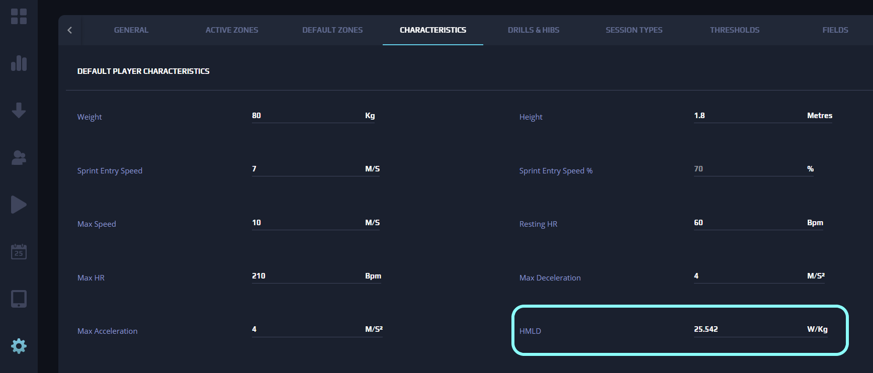 High Metabolic Load Distance – STATSports Pro